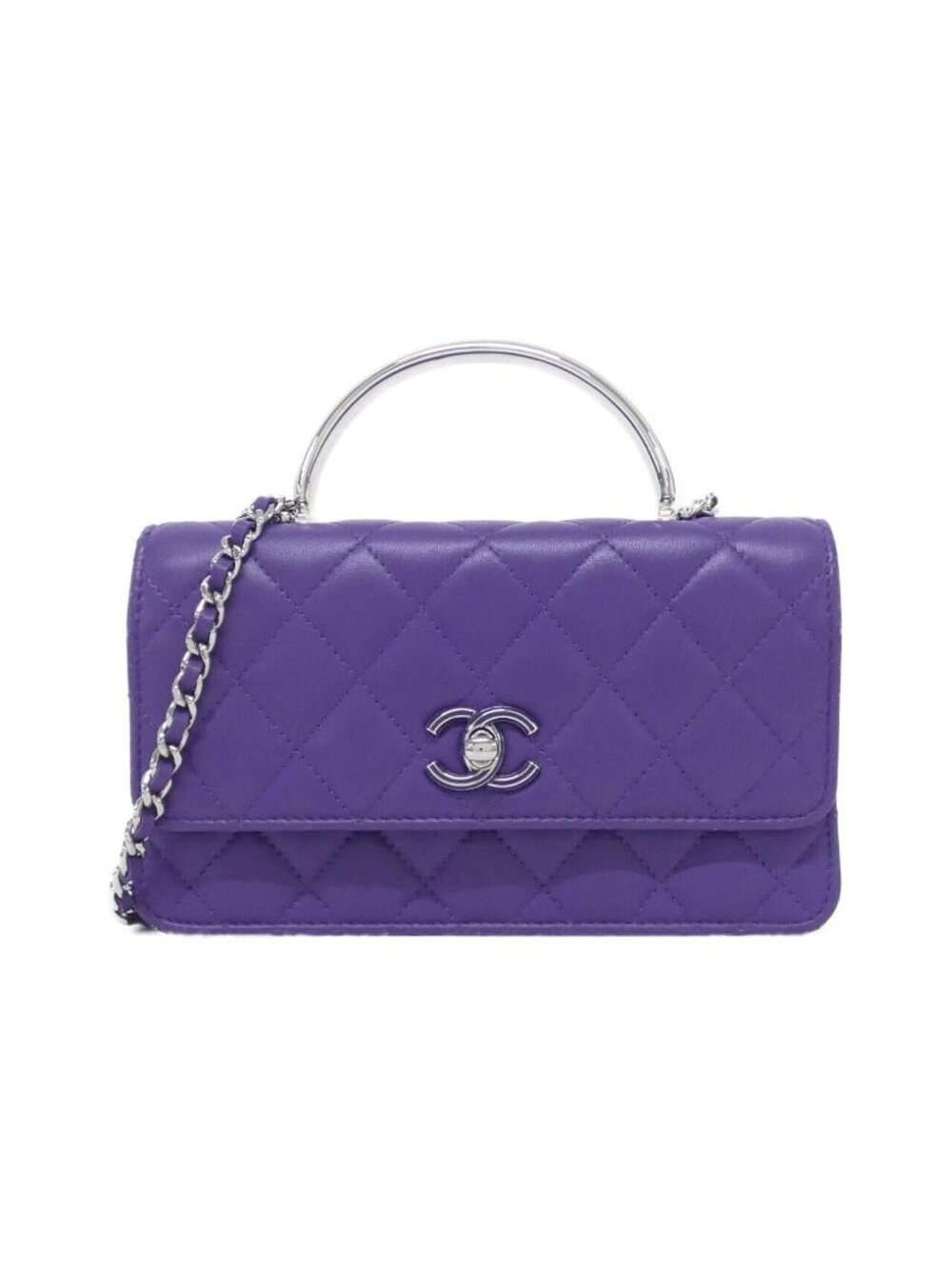 Chanel Chain Clutch Purple